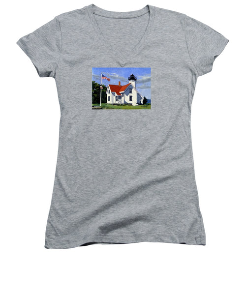 West Chop Lighthouse Martha's Vineyard Massachusetts - Women's V-Neck