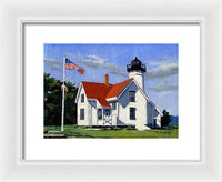 West Chop Lighthouse Martha's Vineyard Massachusetts - Framed Print