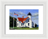 West Chop Lighthouse Martha's Vineyard Massachusetts - Framed Print