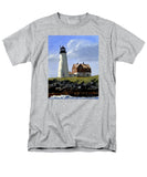 Wood Island Lighthouse Maine - Men's T-Shirt  (Regular Fit)