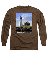 Wood Island Lighthouse Maine - Long Sleeve T-Shirt