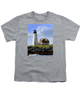 Wood Island Lighthouse Maine - Youth T-Shirt