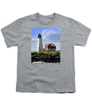 Wood Island Lighthouse Maine - Youth T-Shirt