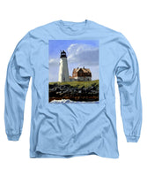 Wood Island Lighthouse Maine - Long Sleeve T-Shirt