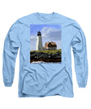 Wood Island Lighthouse Maine - Long Sleeve T-Shirt
