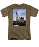 Wood Island Lighthouse Maine - Men's T-Shirt  (Regular Fit)