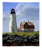Wood Island Lighthouse Maine - Blanket