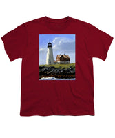 Wood Island Lighthouse Maine - Youth T-Shirt