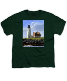 Wood Island Lighthouse Maine - Youth T-Shirt