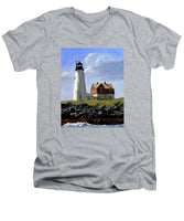 Wood Island Lighthouse Maine - Men's V-Neck T-Shirt
