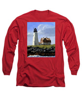 Wood Island Lighthouse Maine - Long Sleeve T-Shirt