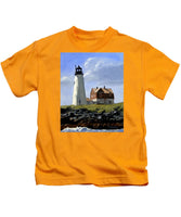 Wood Island Lighthouse Maine - Kids T-Shirt
