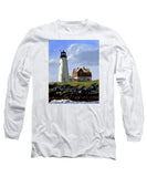 Wood Island Lighthouse Maine - Long Sleeve T-Shirt