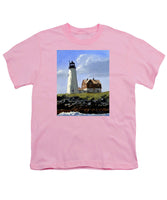 Wood Island Lighthouse Maine - Youth T-Shirt