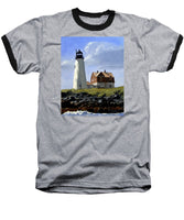Wood Island Lighthouse Maine - Baseball T-Shirt