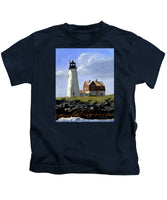 Wood Island Lighthouse Maine - Kids T-Shirt