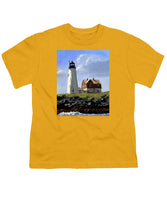 Wood Island Lighthouse Maine - Youth T-Shirt