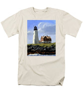 Wood Island Lighthouse Maine - Men's T-Shirt  (Regular Fit)