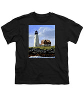 Wood Island Lighthouse Maine - Youth T-Shirt