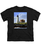 Wood Island Lighthouse Maine - Youth T-Shirt