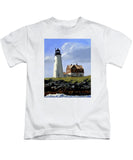 Wood Island Lighthouse Maine - Kids T-Shirt