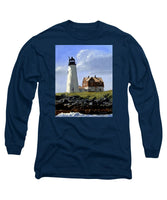 Wood Island Lighthouse Maine - Long Sleeve T-Shirt
