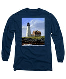 Wood Island Lighthouse Maine - Long Sleeve T-Shirt