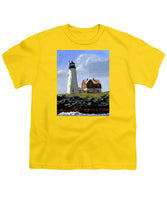 Wood Island Lighthouse Maine - Youth T-Shirt