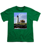 Wood Island Lighthouse Maine - Youth T-Shirt