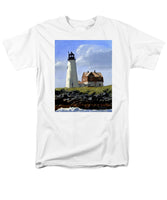 Wood Island Lighthouse Maine - Men's T-Shirt  (Regular Fit)