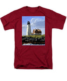 Wood Island Lighthouse Maine - Men's T-Shirt  (Regular Fit)