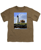 Wood Island Lighthouse Maine - Youth T-Shirt