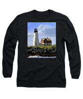 Wood Island Lighthouse Maine - Long Sleeve T-Shirt