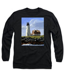 Wood Island Lighthouse Maine - Long Sleeve T-Shirt