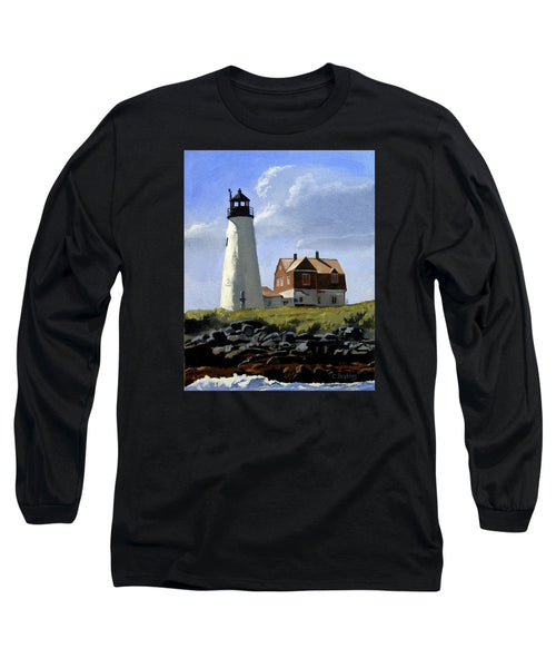 Wood Island Lighthouse Maine - Long Sleeve T-Shirt