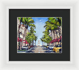 Worth Avenue - Palm Beach Florida - Framed Print