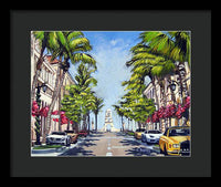 Worth Avenue - Palm Beach Florida - Framed Print