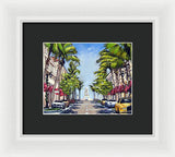 Worth Avenue - Palm Beach Florida - Framed Print