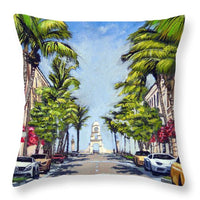 Worth Avenue - Palm Beach Florida - Throw Pillow