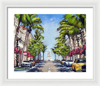 Worth Avenue - Palm Beach Florida - Framed Print
