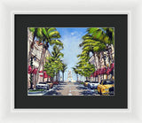 Worth Avenue - Palm Beach Florida - Framed Print