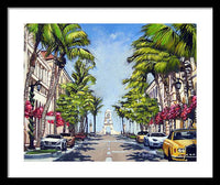 Worth Avenue - Palm Beach Florida - Framed Print