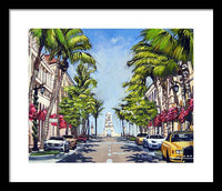 Worth Avenue - Palm Beach Florida - Framed Print