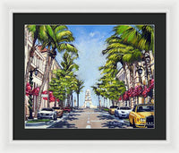 Worth Avenue - Palm Beach Florida - Framed Print
