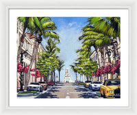 Worth Avenue - Palm Beach Florida - Framed Print
