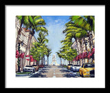 Worth Avenue - Palm Beach Florida - Framed Print