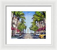 Worth Avenue - Palm Beach Florida - Framed Print