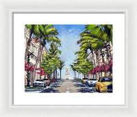 Worth Avenue - Palm Beach Florida - Framed Print