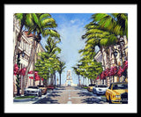Worth Avenue - Palm Beach Florida - Framed Print