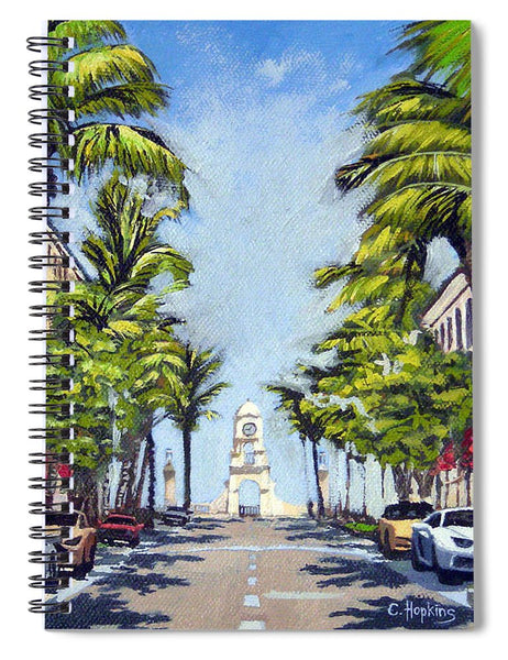 Worth Avenue - Palm Beach Florida - Spiral Notebook